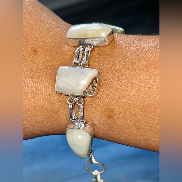 Blue Green Hemimorphite Bracelet 6 1/2”- 7 1/2” - Picture 3 of 11